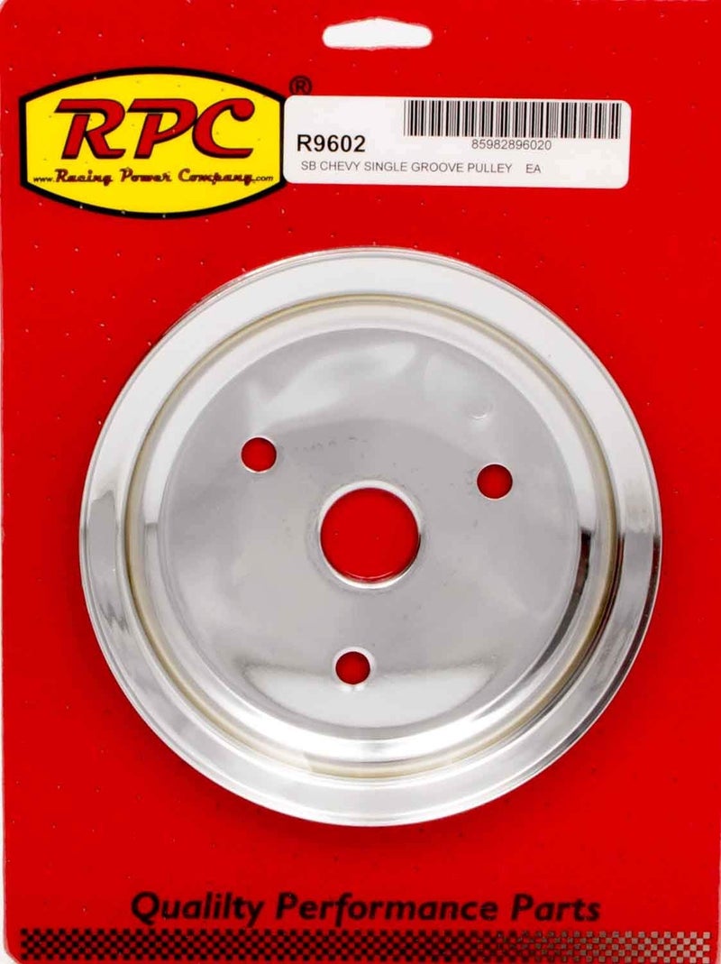 Racing Power Company R9602 Chrome SWP Crank Pulley for Small Block Chevy